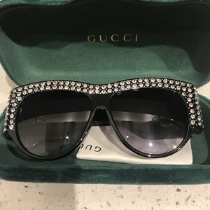 Gucci Acetate Sunglasses with Crystals